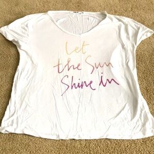 Chrldr Light White Graphic Tee Summer